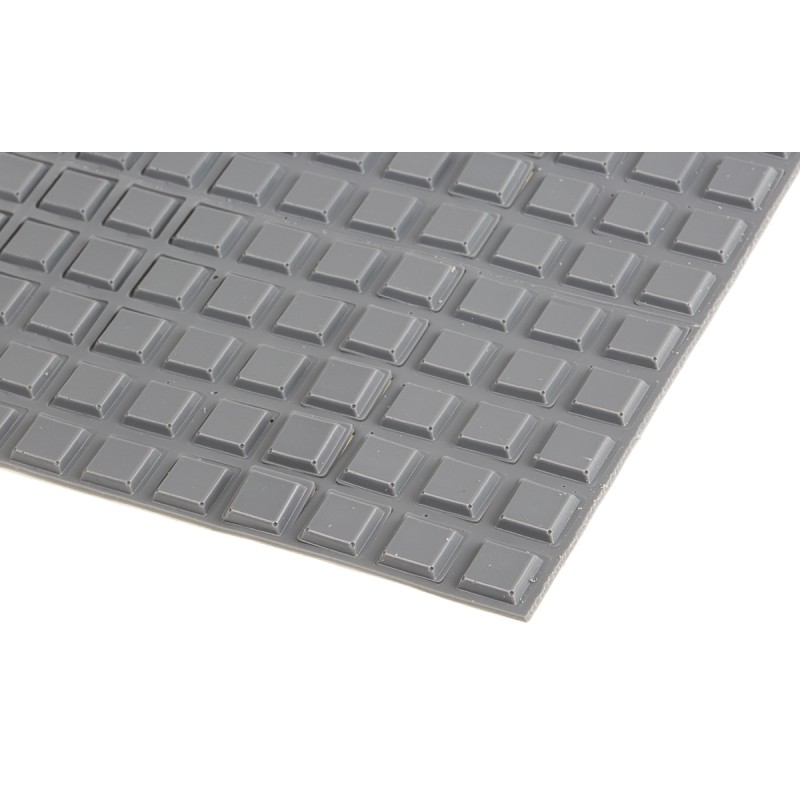 1 Bag of 100 - RS PRO Square PUR Self Adhesive Feet, 12.7mm diameter x 3mm height