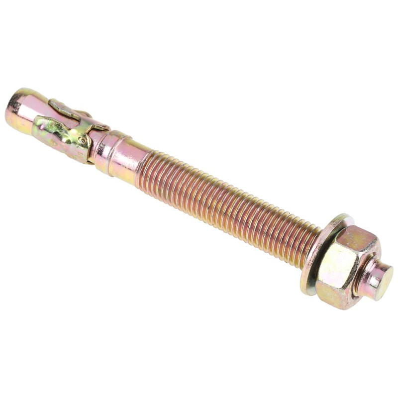 1 Bag of 10 - RS PRO Bright Zinc Plated Through Bolt 10mm x 100mm, 12mm Fixing Hole