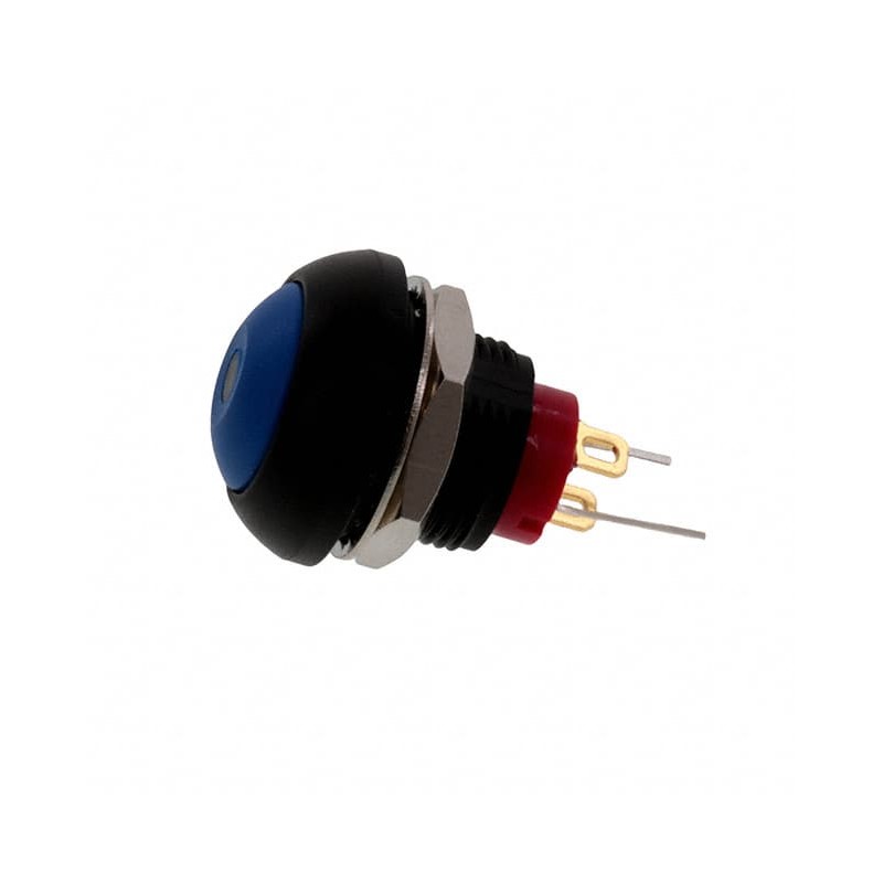 1 pcs - TE Connectivity PB6 Series Illuminated Push Button Switch, (On)-Off, Panel Mount, SPST - NO, Blue LED, 50 V dc, 125V