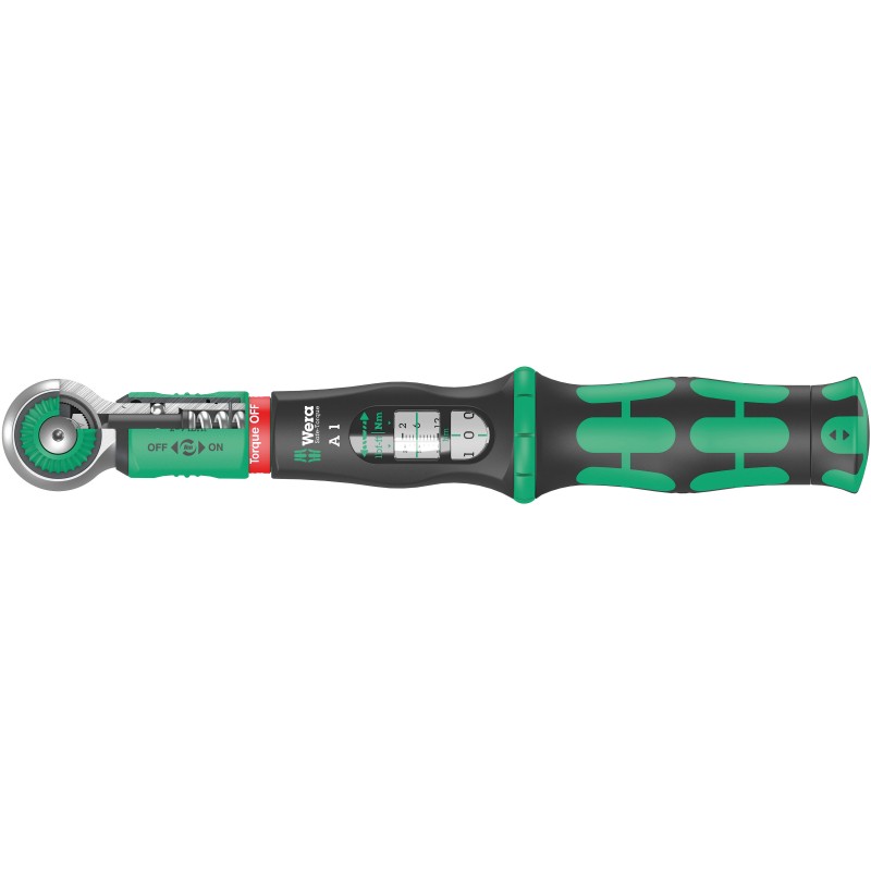 1 pcs - Wera Safe-Torque A 1 Click Torque Wrench, 2 - 12Nm, 1/4 in Drive, Square Drive