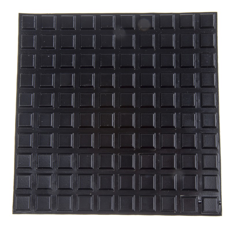 1 Bag of 100 - RS PRO Square PUR Self Adhesive Feet, 12.7mm diameter x 3mm height