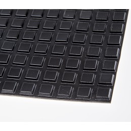 1 Bag of 100 - RS PRO Square PUR Self Adhesive Feet, 12.7mm diameter x 3mm height
