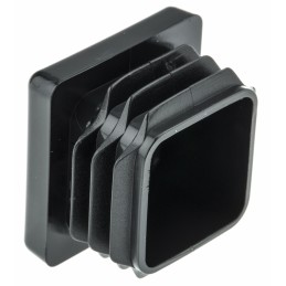 1 Bag of 100 - RS PRO Black Square Tube Plug, 25mm
