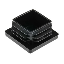 1 Bag of 100 - RS PRO Black Square Tube Plug, 30mm