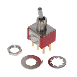 1 pcs : 100DP1T2B3M2REH - SWITCH TOGGLE DPDT 0.4VA 20V