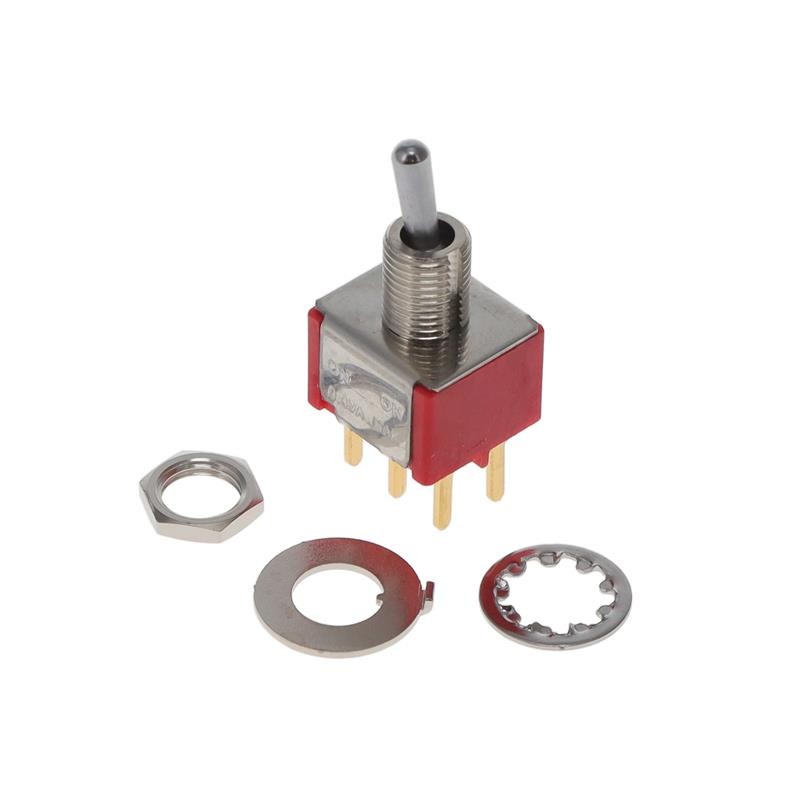 1 pcs : 100DP1T2B3M2REH - SWITCH TOGGLE DPDT 0.4VA 20V