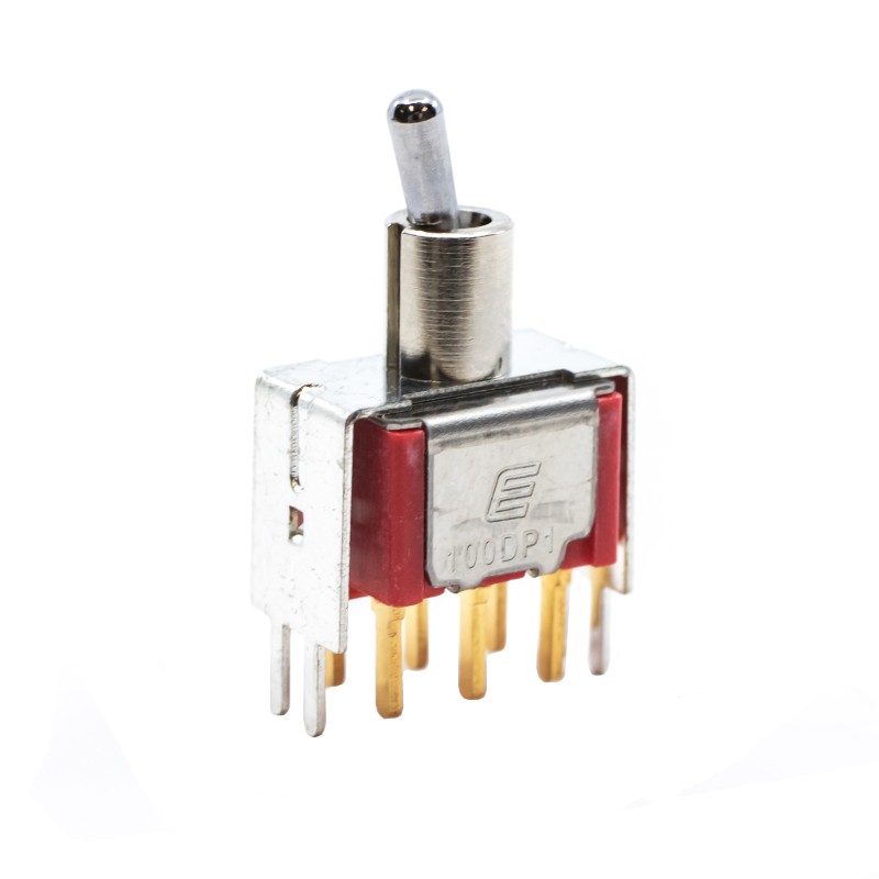1 pcs : 100DP1T2B4VS2RE - SWITCH TOGGLE DPDT 0.4VA 20V