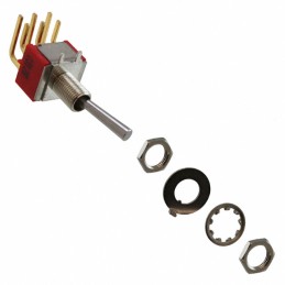 1 pcs : 100DP1T3B1M6REH - SWITCH TOGGLE DPDT 0.4VA 20V