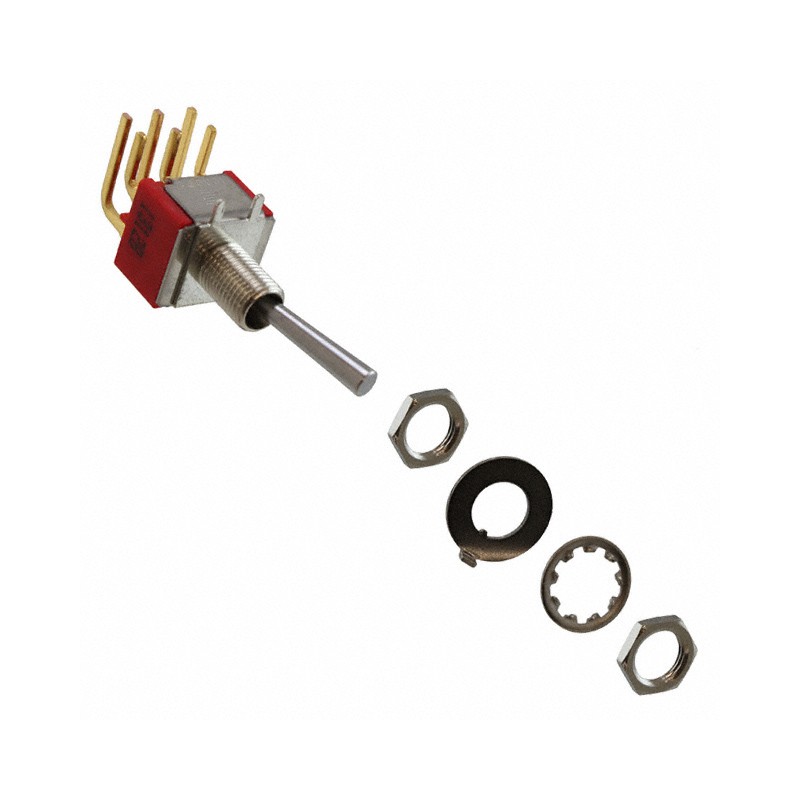 1 pcs : 100DP1T3B1M6REH - SWITCH TOGGLE DPDT 0.4VA 20V