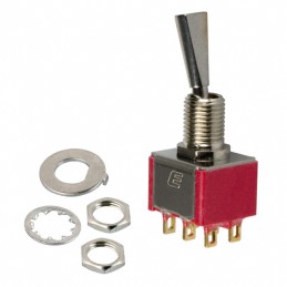 1 pcs : 100DP1T6B11M1REH - SWITCH TOGGLE DPDT 0.4VA 20V