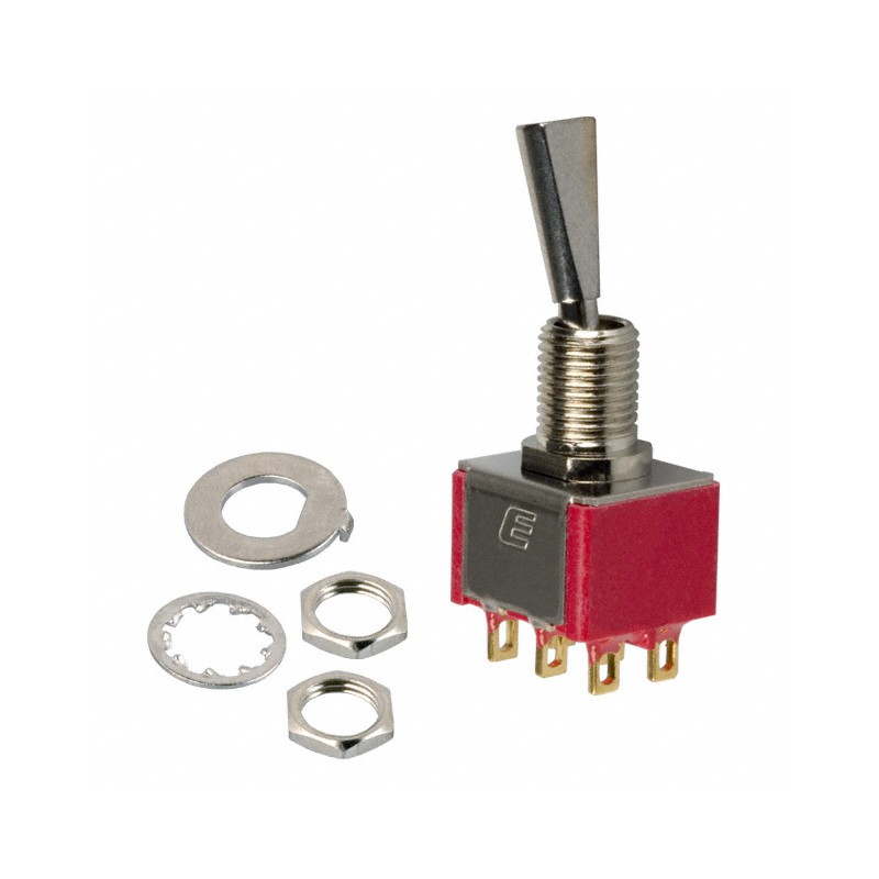 1 pcs : 100DP1T6B11M1REH - SWITCH TOGGLE DPDT 0.4VA 20V