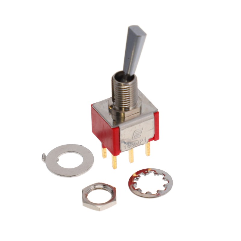 1 pcs : 100DP1T6B11M2REH - SWITCH TOGGLE DPDT 0.4VA 20V