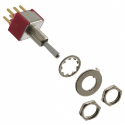 1 pcs : 100DP3T1B1M2REH - SWITCH TOGGLE DPDT 0.4VA 20V