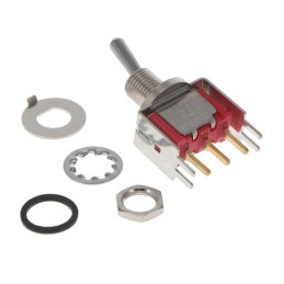 1 pcs : 100SP2T1B9VS2REH - SWITCH TOGGLE SPDT 0.4VA 20V