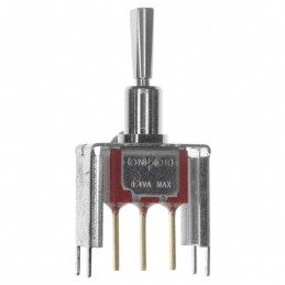 1 pcs : 100SP4T6B12VS5RE - SWITCH TOGGLE SPDT 0.4VA 20V