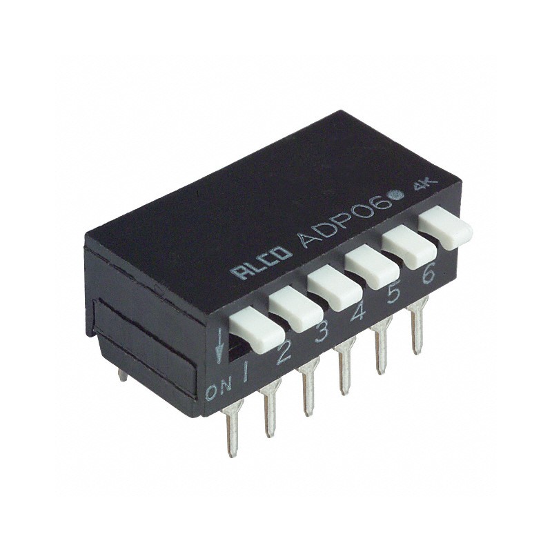 1 pcs : 1-1571999-6 - SWITCH PIANO DIP SPST 0.025A 24V