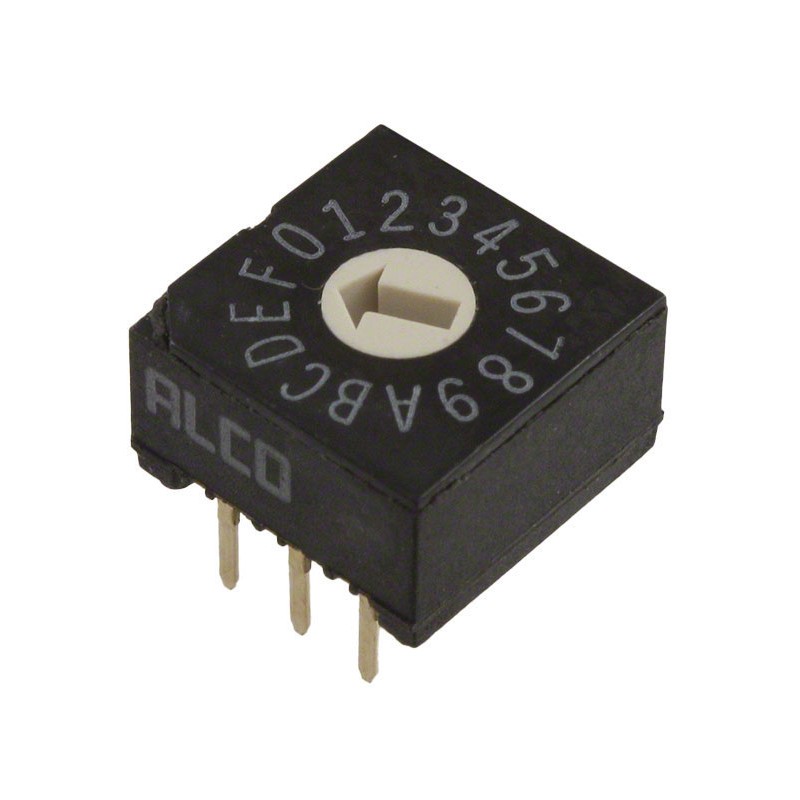 1 pcs : 1-1825007-1 - SW ROTARY DIP HEX COMP 0.4VA 20V