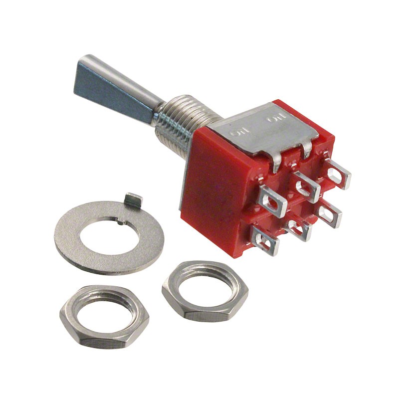 1 pcs : 1-1825138-5 - SWITCH TOGGLE DPDT 5A 120V