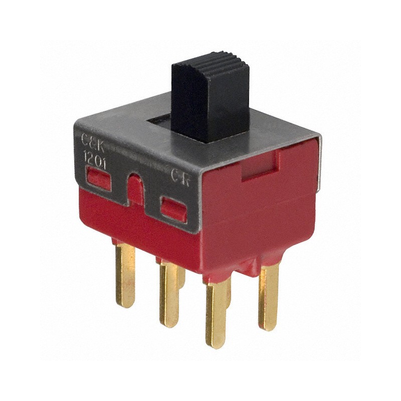 1 pcs : 1201M2S3CBE2 - SWITCH SLIDE DPDT 0.4VA 20V