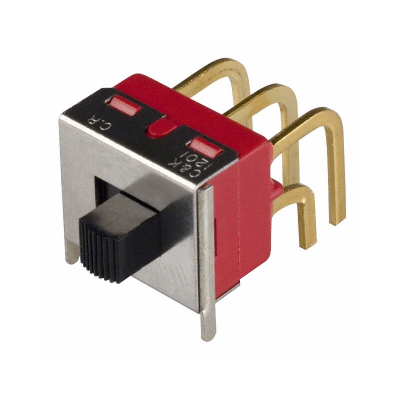 1 pcs : 1201M2S4ABE2 - SWITCH SLIDE DPDT 0.4VA 20V