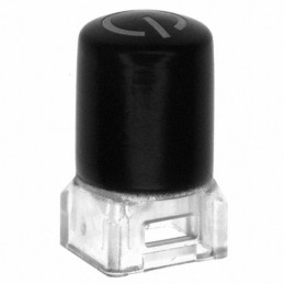 1 pcs : 181D00000 - CAP PUSHBUTTON RND BLK/WHT LENS