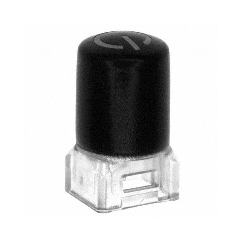 1 pcs : 181D00000 - CAP PUSHBUTTON RND BLK/WHT LENS