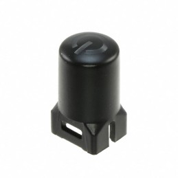 1 pcs : 181D01000 - CAP PUSHBUTTN RND BLK/TRANS LENS