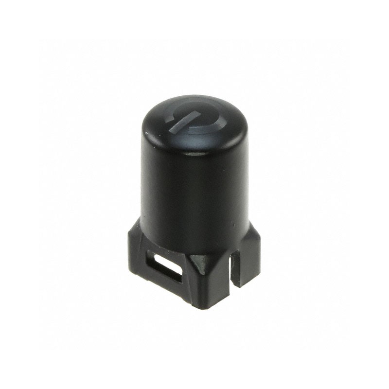 1 pcs : 181D01000 - CAP PUSHBUTTN RND BLK/TRANS LENS