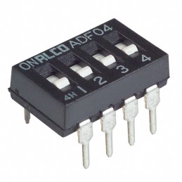 1 pcs : 1825002-5 - SWITCH SLIDE DIP SPST 0.025A 24V