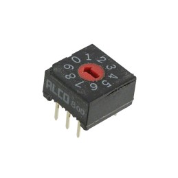 1 pcs : 1825007-6 - SWITCH ROTARY DIP BCD 0.4VA 20V