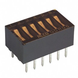 1 pcs : 1825286-5 - SW ROCKER DIP SPST 0.025A 24V