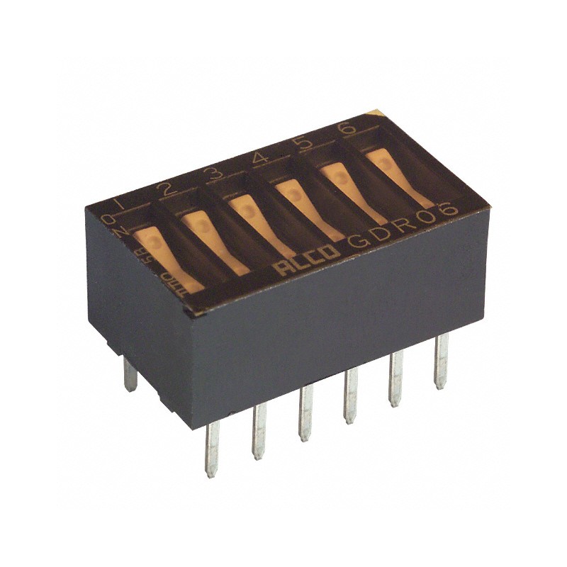 1 pcs : 1825286-5 - SW ROCKER DIP SPST 0.025A 24V