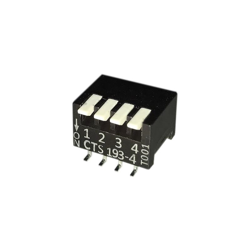 1 pcs : 193-4MSR - SWITCH PIANO DIP SPST 0.05A 24V