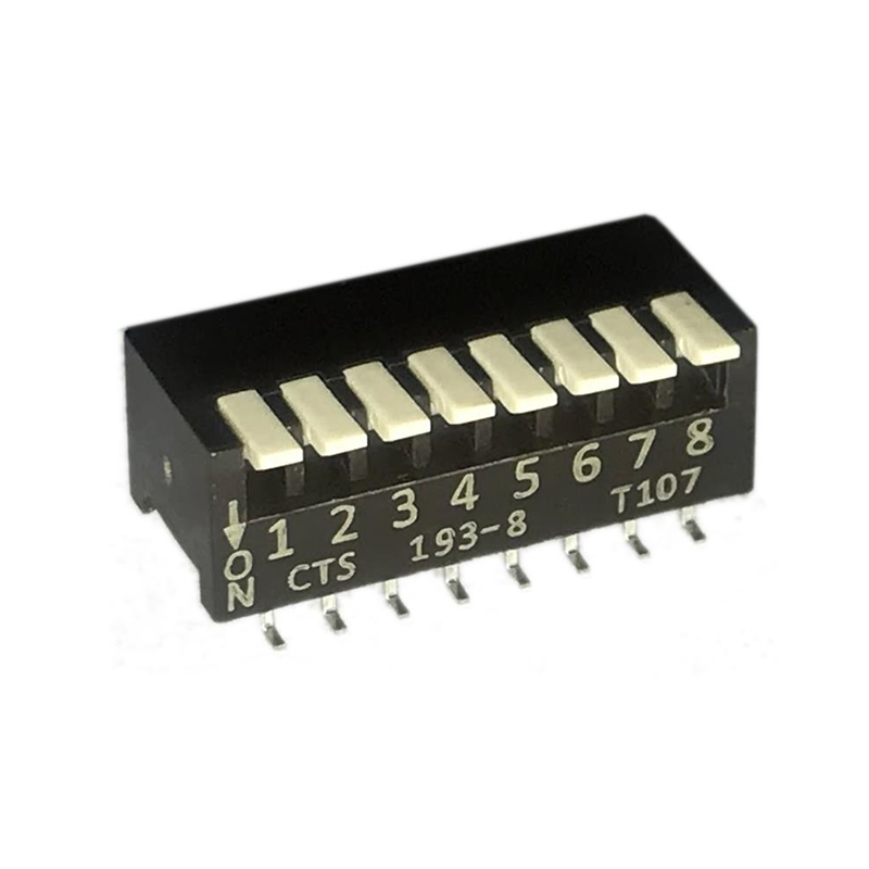 1 pcs : 193-8MSR - SWITCH PIANO DIP SPST 0.05A 24V