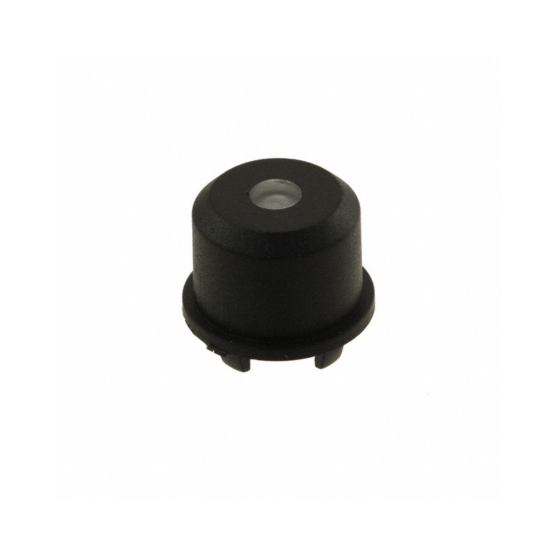 1 pcs : 1ES091 - CAP TACTILE ROUND BLK/TRANS LENS