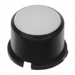 1 pcs : 1F096 - CAP TACT RND BLK/FROSTD WHT LENS