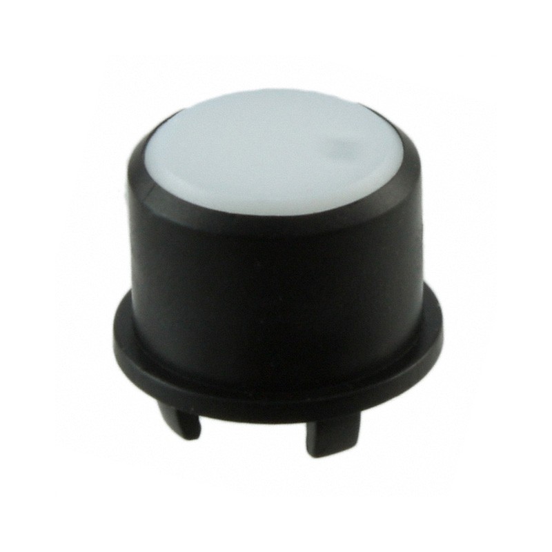 1 pcs : 1FS096 - CAP TACT RND BLK/FROSTD WHT LENS