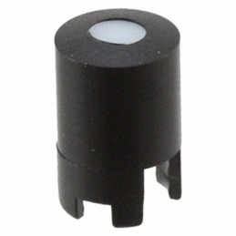 1 pcs : 1LS096-15.0 - CAP TACT RND BLK/FROSTD WHT LENS