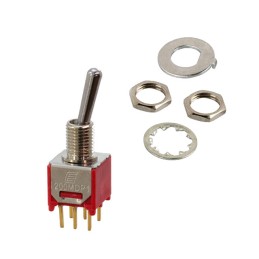 1 pcs : 200MDP1T1B1M2REH - SWITCH TOGGLE DPDT 0.4VA 20V