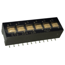 1 pcs : 204-126ST - SWITCH SLIDE DIP SPDT 0.05A 24V