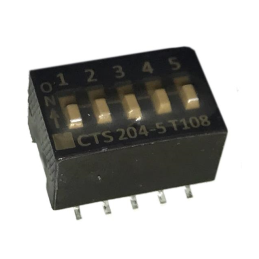 1 pcs : 204-5ST - SWITCH SLIDE DIP SPST 0.05A 24V