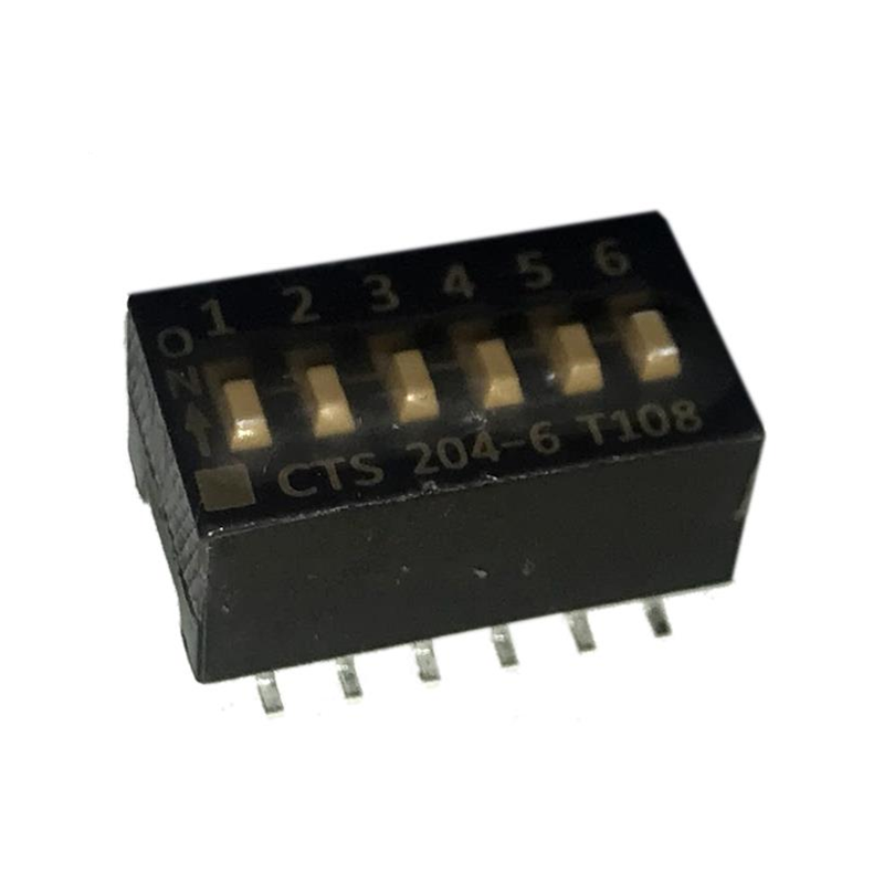 1 pcs : 204-6ST - SWITCH SLIDE DIP SPST 0.05A 24V