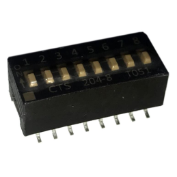1 pcs : 204-8ST - SWITCH SLIDE DIP SPST 0.05A 24V