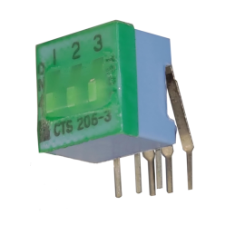 1 pcs : 206-3RAST - SWITCH SLIDE DIP SPST 0.05A 24V