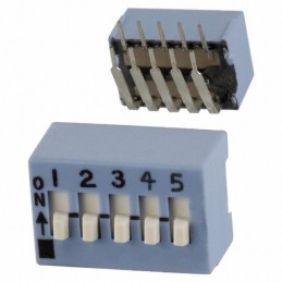 1 pcs : 206-5RAST - SWITCH SLIDE DIP SPST 0.05A 24V