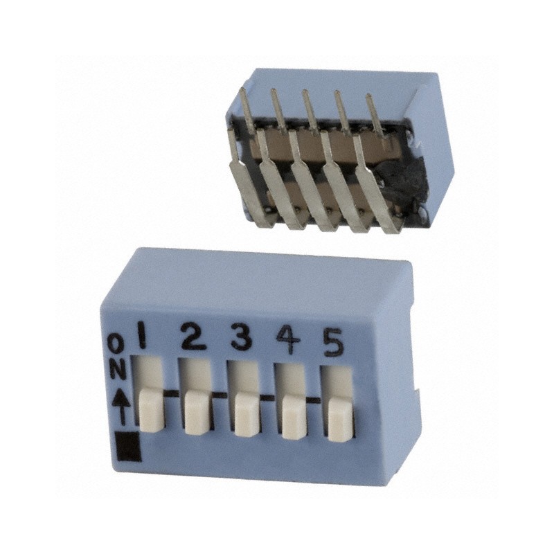 1 pcs : 206-5RAST - SWITCH SLIDE DIP SPST 0.05A 24V