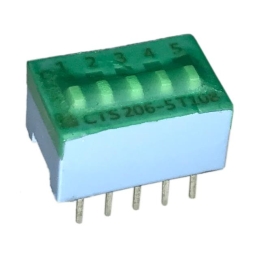 1 pcs : 206-5ST - SWITCH SLIDE DIP SPST 0.05A 24V