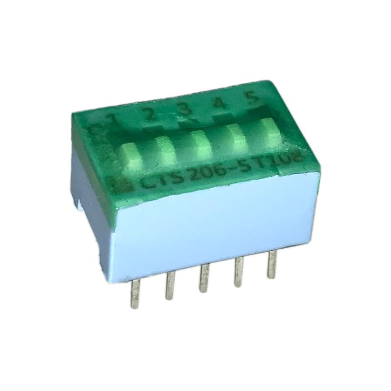 1 pcs : 206-5ST - SWITCH SLIDE DIP SPST 0.05A 24V