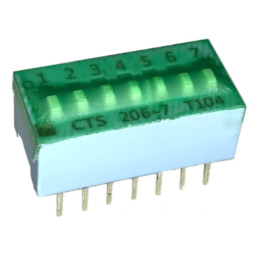 1 pcs : 206-7ST - SWITCH SLIDE DIP SPST 0.05A 24V