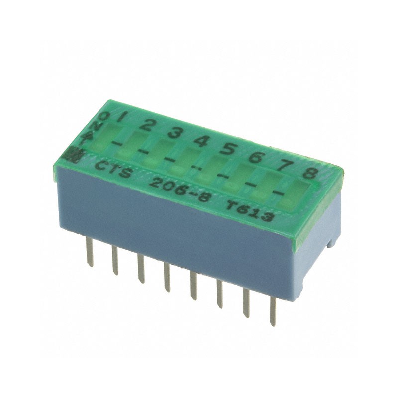1 pcs : 206-8LPST - SWITCH SLIDE DIP SPST 0.05A 24V
